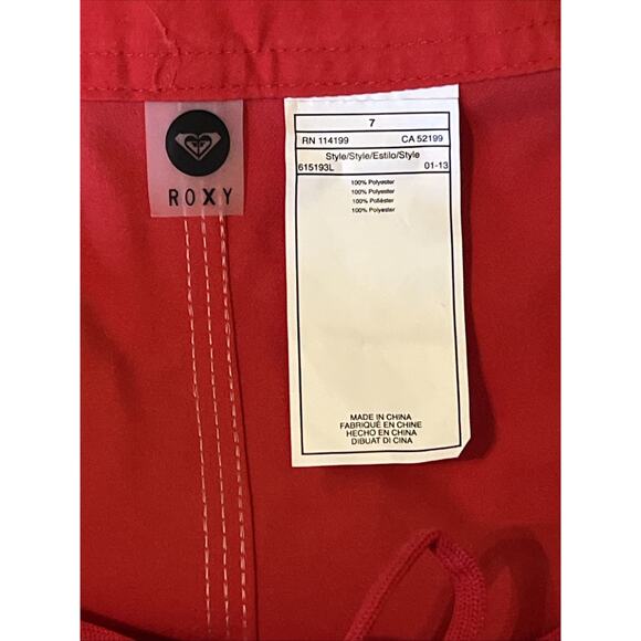 Roxy Lifeguard Board Shorts Size 7 – Red NWT Uniform Swim Trunks - Picture 6 of 7